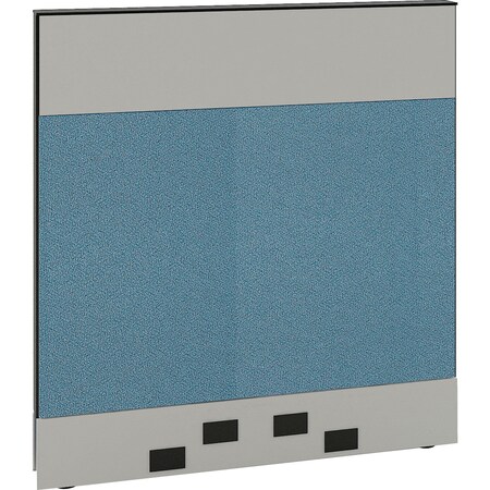 Interion By Global Industrial Interion Modular Partition Base Panel with Baseline Raceway Power, 36inW x 38inH, Blue 695958BLBE